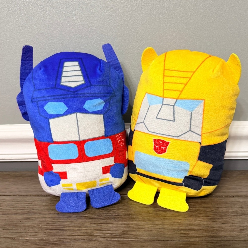 Transformers Optimus Prime Bumblebee Plush Toy Set Hasbro Autobots